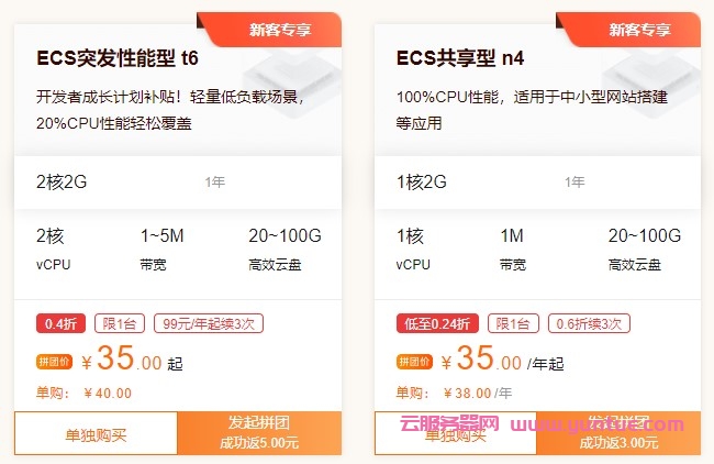 阿里云新用户租用服务器,价格最便宜的云服务器推荐(图2) 阿里云新用户租用服务器,价格最便宜的云服务器推荐(图2)