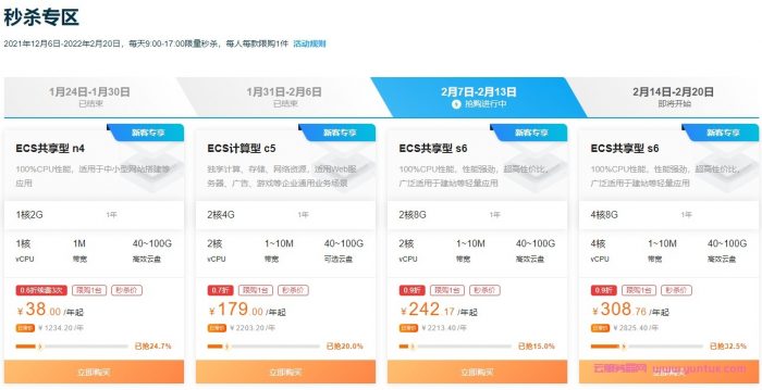 阿里云服务器ECS新春特惠:轻量云服务器低至38元/年起,老用户续费及回归权益(图2) 阿里云服务器ECS新春特惠:轻量云服务器低至38元/年起,老用户续费及回归权益(图2)