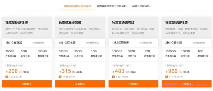 阿里云虚拟主机:1核/1G/5M/独立IP/个人企业建站,年付3.5折,仅206元/年(图2) 阿里云虚拟主机:1核/1G/5M/独立IP/个人企业建站,年付3.5折,仅206元/年(图2)