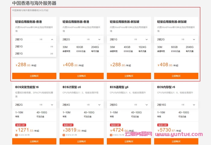 阿里云香港/新加坡海外服务器:低至24元/月起,可选购1年和3年(图1) 阿里云香港/新加坡海外服务器:低至24元/月起,可选购1年和3年(图1)