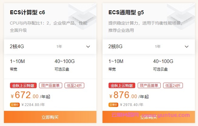 阿里云ECS服务器2核4G/2核8G/4核8g配置的区别及如何选择(图1) 阿里云ECS服务器2核4G/2核8G/4核8g配置的区别及如何选择(图1)