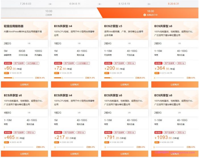 阿里云:云上年中钜惠,轻量应用服务器60元/年,ECS云服务器72元/年(图2) 阿里云:云上年中钜惠,轻量应用服务器60元/年,ECS云服务器72元/年(图2)