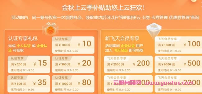 阿里云代金券/优惠券/提货券/储值卡是什么?如何领取和使用?(图3) 阿里云代金券/优惠券/提货券/储值卡是什么?如何领取和使用?(图3)