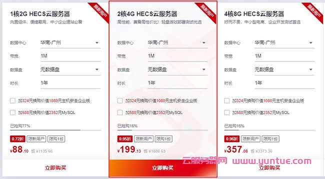 618哪里买云服务器便宜?阿里云/腾讯云/华为云/金山云/易探云等价格对比(图3) 618哪里买云服务器便宜?阿里云/腾讯云/华为云/金山云/易探云等价格对比(图3)