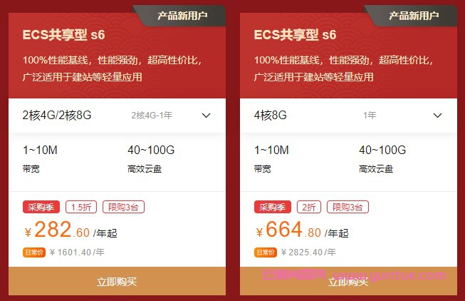 阿里云共享型服务器是独立IP吗?阿里云ecs共享型s6买1年还是3年?(图1)