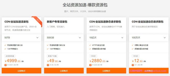 阿里云CDN加速流量包500G免费6个月 企业新用户限领850元代金券(图3)
