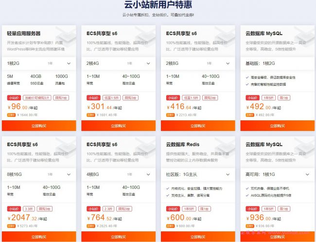 阿里云小站申请阿里云服务器低至86元/年;4核8G仅764.52元/年(图2) 阿里云小站申请阿里云服务器低至86元/年;4核8G仅764.52元/年(图2)