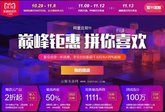2020阿里云双十一预售：双十一优惠活动(新玩法预热)(图1)