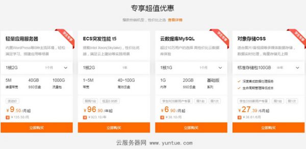 2020年阿里云学生优惠套餐:云服务器只要9.5元/月,云数据6.9元/月(图1) 2020年阿里云学生优惠套餐:云服务器只要9.5元/月,云数据6.9元/月(图1)