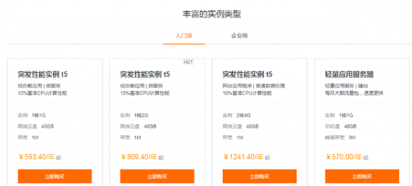 阿里云ECS云服务器入门级和企业级的区别?性能差别对比(图2) 阿里云ECS云服务器入门级和企业级的区别?性能差别对比(图2)