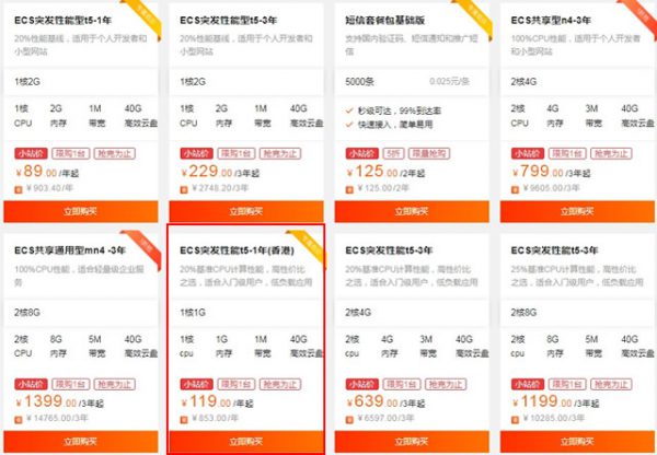 阿里云香港服务器价格多少钱?阿里云香港云主机优惠价格(图1)