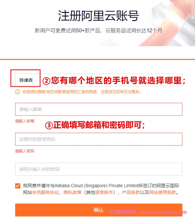 阿里云国际版注册流程，无需实名和备案，支持USDT，超低折扣代充值(图3)