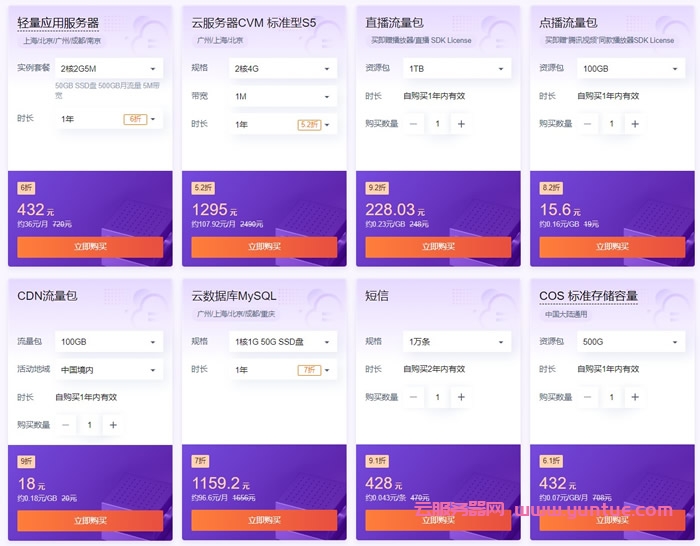 腾讯云爆款限时秒杀：云服务器限时体验20元起，更多上云必备产品低至1元(图5)