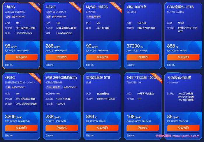 腾讯云618活动最后3天结束了:1核2G 288元/3年;2核4G 1690元/3年;4核8G 3209元/3年(图2) 腾讯云618活动最后3天结束了:1核2G 288元/3年;2核4G 1690元/3年;4核8G 3209元/3年(图2)