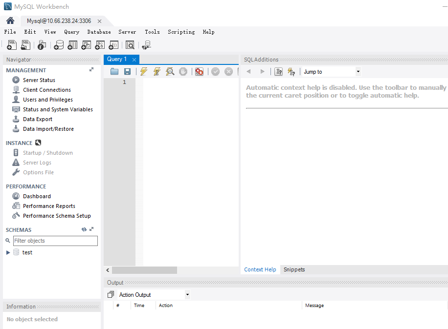 MySQL Workbench登录成功 