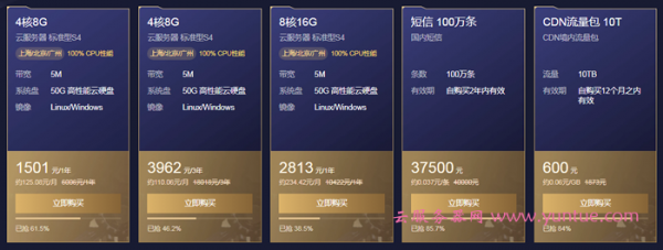 腾讯云双十一2020优惠秒杀活动：腾讯云11.11活动云服务器价格表(图1)