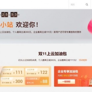2021阿里云租服务器双十一最后1天：2核4G云服务器仅204元/3年;商标注册仅280元起