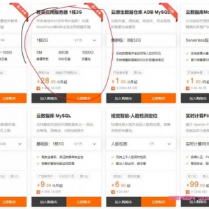 阿里云：1核2G5M云服务器仅28.5元/3月,内置wordpress等8种应用环境