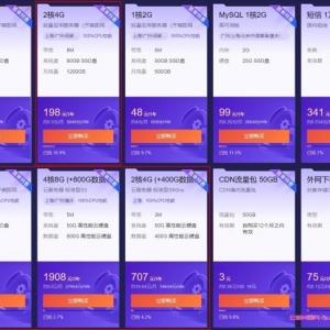 腾讯云三年优惠：轻量2核4G8M仅198元/3年,标准型S4 4核8G5M仅990元/3年