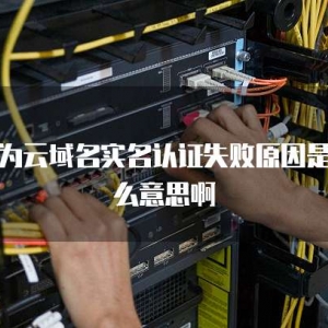 华为云域名实名认证失败原因是什么意思啊