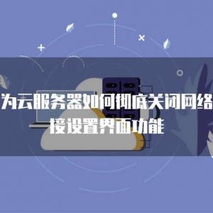 华为云服务器如何彻底关闭网络连接设置界面功能