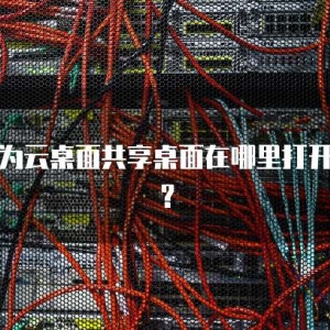 华为云桌面共享桌面在哪里打开呢？