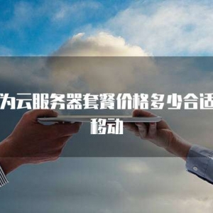 华为云服务器套餐价格多少合适用移动