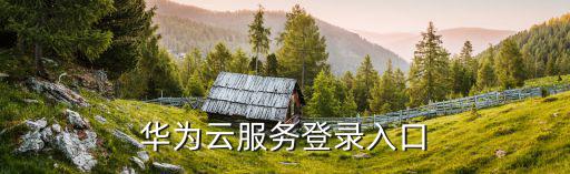 华为云服务登录入口(图1) 华为云服务登录入口