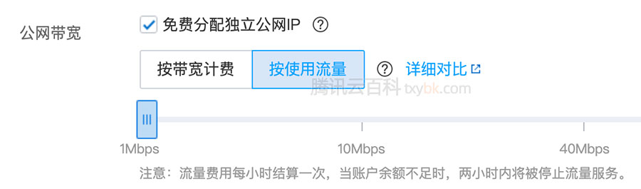 腾讯云服务器按流量计费规则