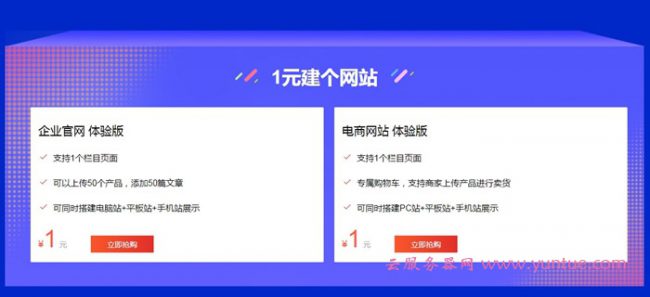 腾讯云1元建网站：1000+精美行业模板任选 无需代码即可上手(图1)