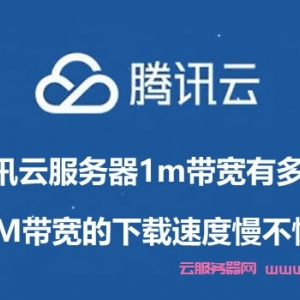 腾讯云服务器1m带宽有多快?1M带宽的下载速度慢不慢?