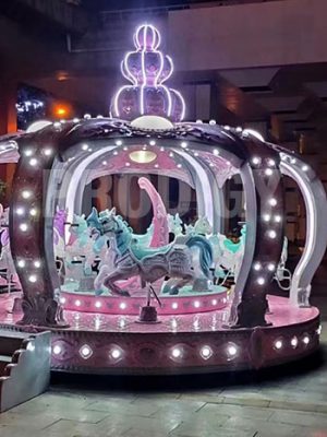 12-seat crown carousel pink